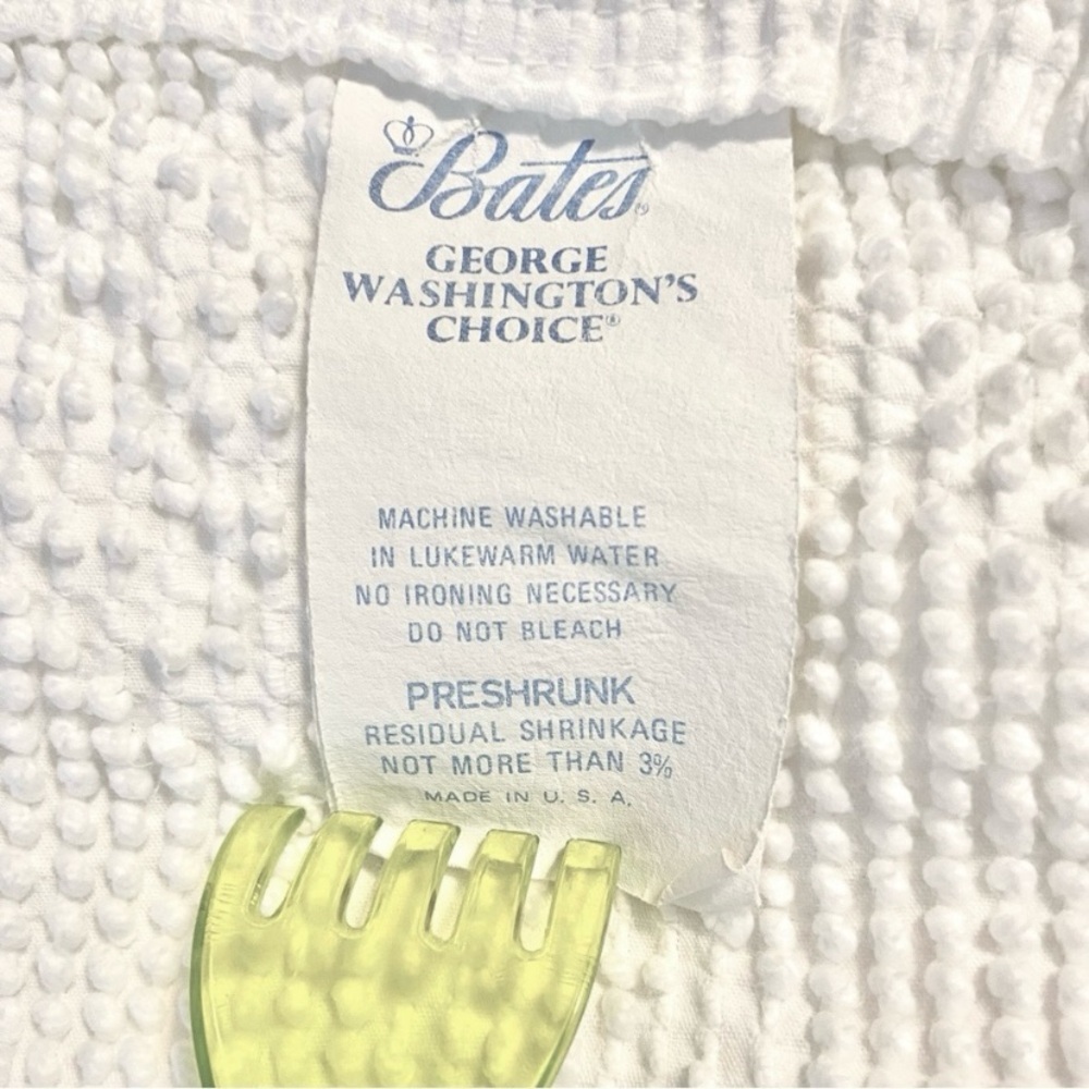 Vintage Bates Chenille Blanket White Twin Bedding - Picture 11 of 13